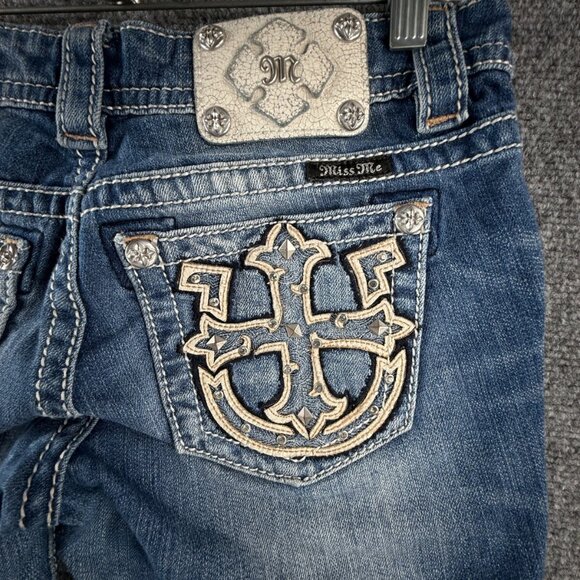 Miss Me Denim Jeans Women Embellished Studded Cross JW7538T **** ACTL 30X33.5 - Picture 16 of 16
